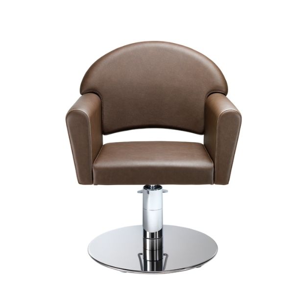 Frisörstol AGV KIRA framifrån med ergonomisk sits.