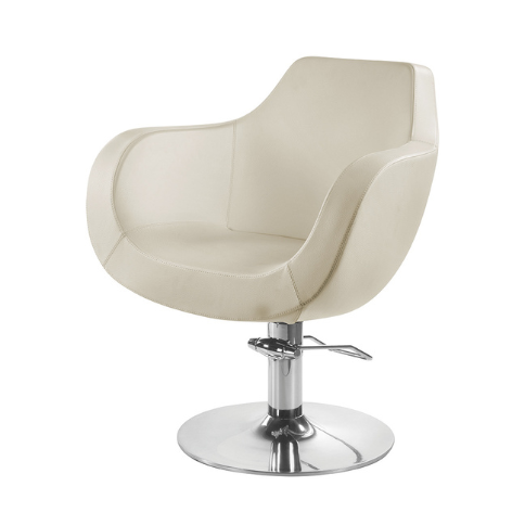 "Artemisia fåtölj med modern, kurvig design och integrerade armstöd"