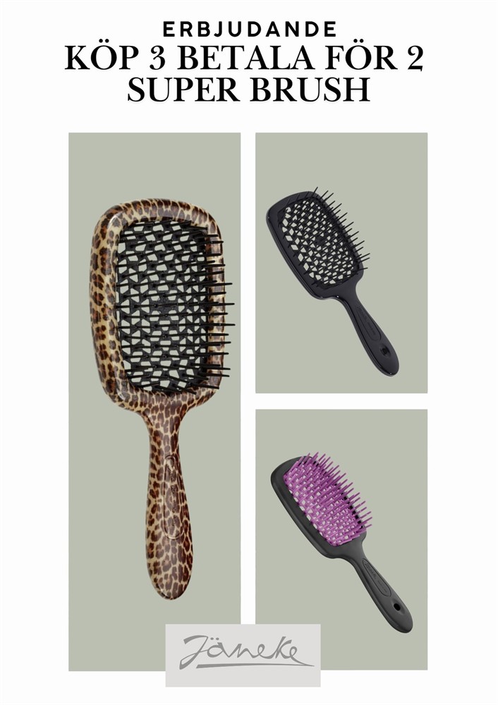 Erbjudande – köp 3 betala för 2 på Janeke Super Brush i flera färger och mönster
