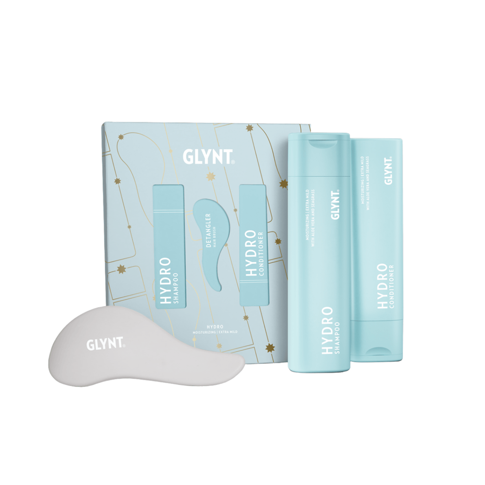 Glynt Hydro julbox med schampo, balsam och utredningsborste