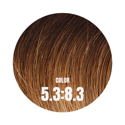 Mago hair extensions 30 cm rakt färg 5.3 8.3 naturligt slingad ljusbrun och gyllenblond Remy löshår