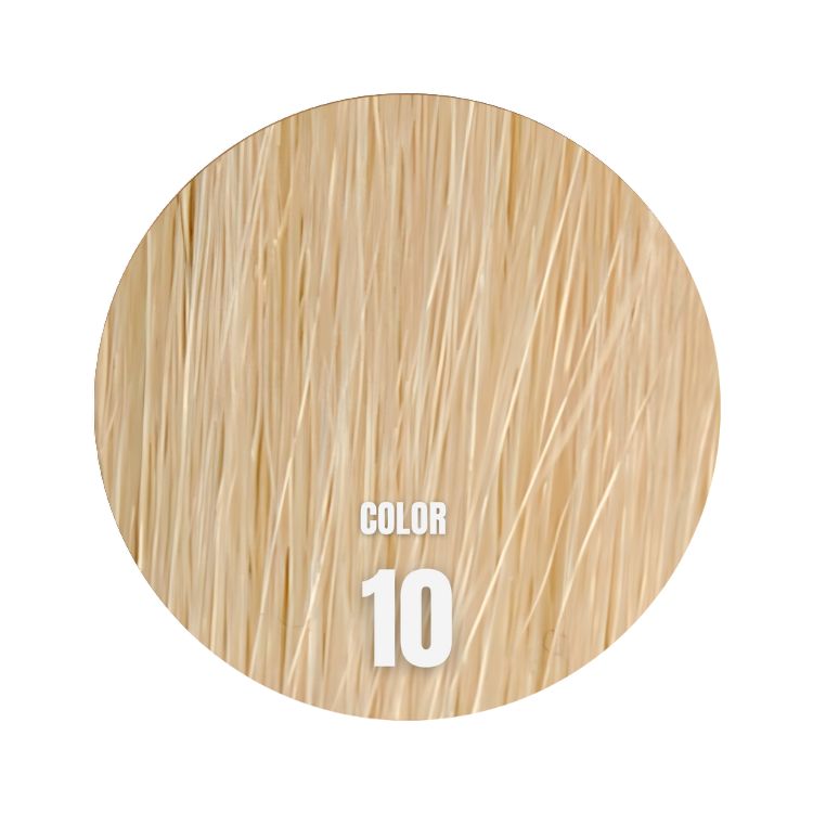 Mago hair extensions 30 cm vågigt färg 10 mycket ljus blond Remy löshår