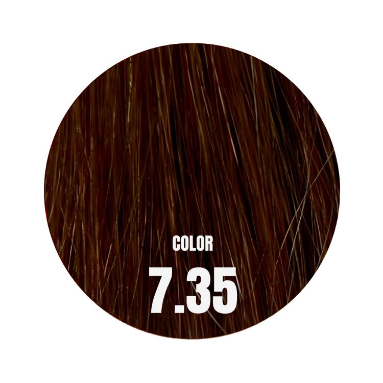 Mago hair extensions 40 cm rakt färg 7.35 varm mellanblond Remy löshår