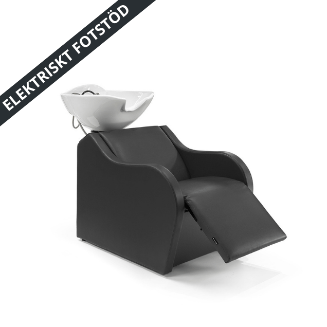 Artemisia 65 Relax – exklusiv schamponeringsstol med elektrisk sits och fotstöd.