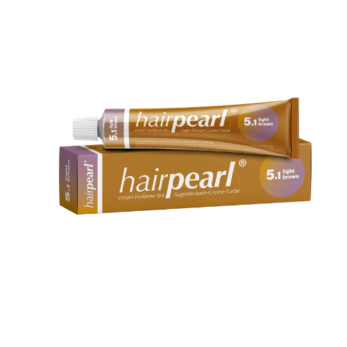 "HairPearl No 5.1 Light Brown – Professionell ögonbryns- och fransfärg för en naturlig ljusbrun"