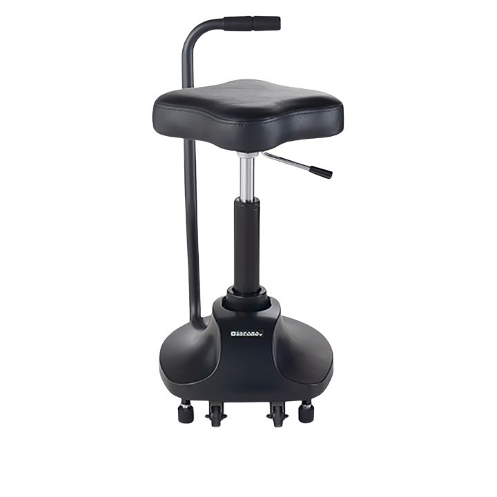 Takara Belmont M-Stool arbetsstol i svart med vadderad sits och handtag