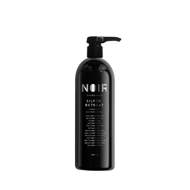 "Noir Stockholm Silver Retreat Shampoo 1000 ml – professionellt silverschampo i salongsstorlek"