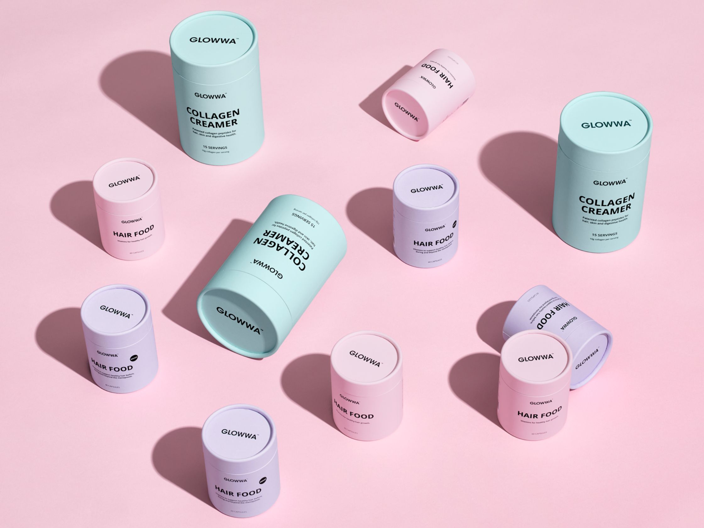 GLOWWA HAIR FOOD ORIGINAL i en rosa förpackning