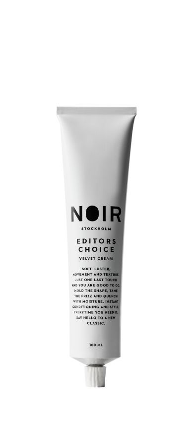 Noir Stockholm Editors Choice velvet cream 100 ml – mjukgörande stylingkräm för glans och kontroll.