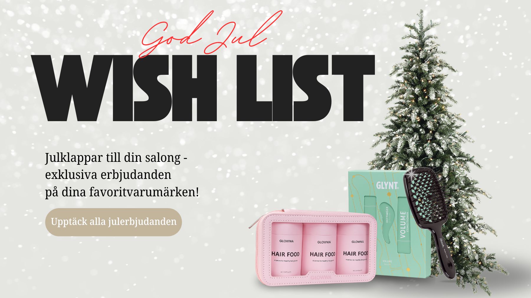 Julkampanj för salonger – God Jul Wish List-erbjudande